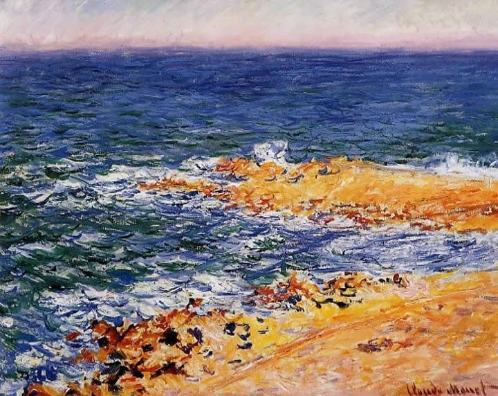 Claude Monet The Sea in Antibes